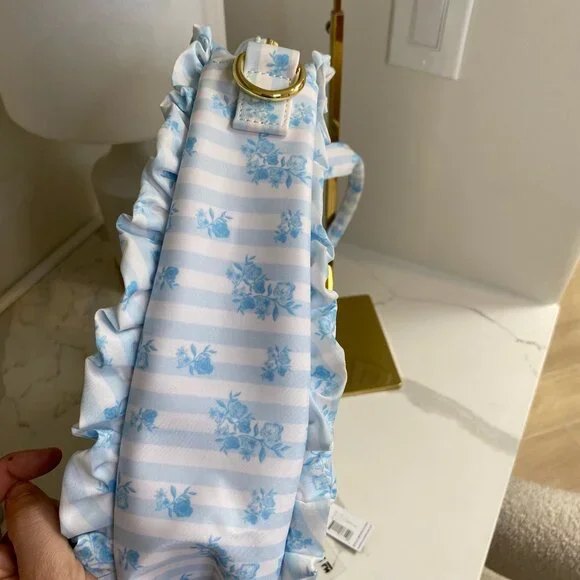 Stoney Clover Lane Heart High Tea Printed Ruffle Heart Tote Bag ruffle SCL - Picture 10 of 13